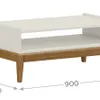 Mesa de centro Milán en Madera natural - Mesas de living, Uruguay | Satec, vista 2 de 2