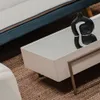 Mesa de Living Vidrio y Metal - Línea París - Blanco en Dorado - Mesas de living, Uruguay | Ecowood, vista 8 de 8