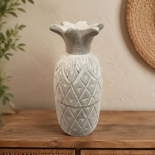 Jarrón Piña 30 cms alto en Gris - Decoración, Uruguay | Camino a Casa