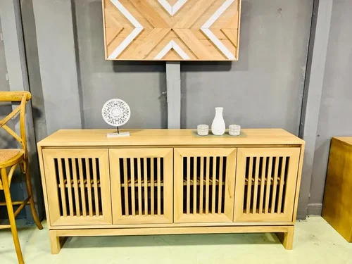 Aparador Bargueño Madera Maciza Rejilla 180x85x38 - Ozark A Eleccion en Madera natural - Aparadores y recibidores, Uruguay | Ozark Home, vista 3