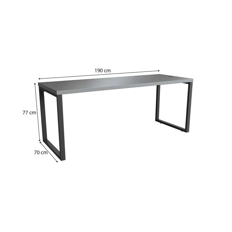 MESA ESCRITORIO INDUSTRIAL PREMIUM DIRECTOR 190CM en Marrón - Bibliotecas, Uruguay | Balton, vista 8