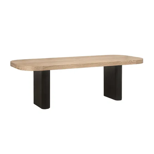 MESA COMEDOR BAKERS ROBLE 240X100 NAT/NEG en Multicolor - Mesas de comedor, Uruguay | Masinfinito Casa