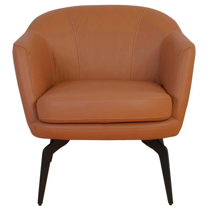 Butaca Fija 1 Cuerpo Cuero Marron 1002 Camel en Marrón - Sillones y sofás, Uruguay | Divino, vista 3