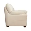 Sillón 3 Cuerpos Cuero Natural-beige Florencia Crudo en Blanco - Sillones y sofás, Uruguay | Divino, vista 4 de 6