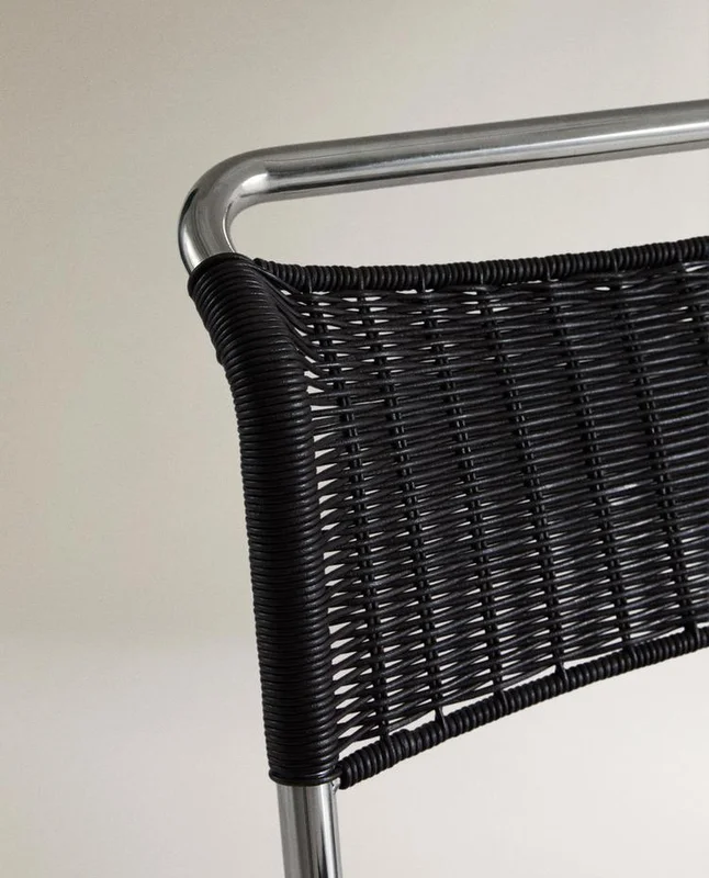 SILLA ACERO INOXIDABLE Y PIEL en Marrón - Sillas, Uruguay | Zara Home, vista 4