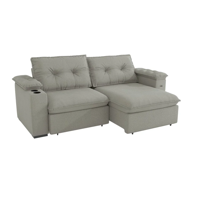 Sofa Zandon 260CM - Retractil/Reclinable en Lino Arena A085 - Sillones y sofás, Uruguay | Balton, vista 33