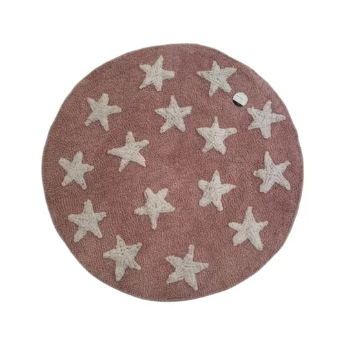 ALFOMBRA REDONDA POP 100CM ROSA ESTRELLAS - Textiles, Uruguay | Decohogar