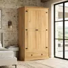 Ropero 2 puertas 1 Cajón Madera - Linea Mexicana - Natural, Uruguay | Rústico Hogar, vista 3 de 4
