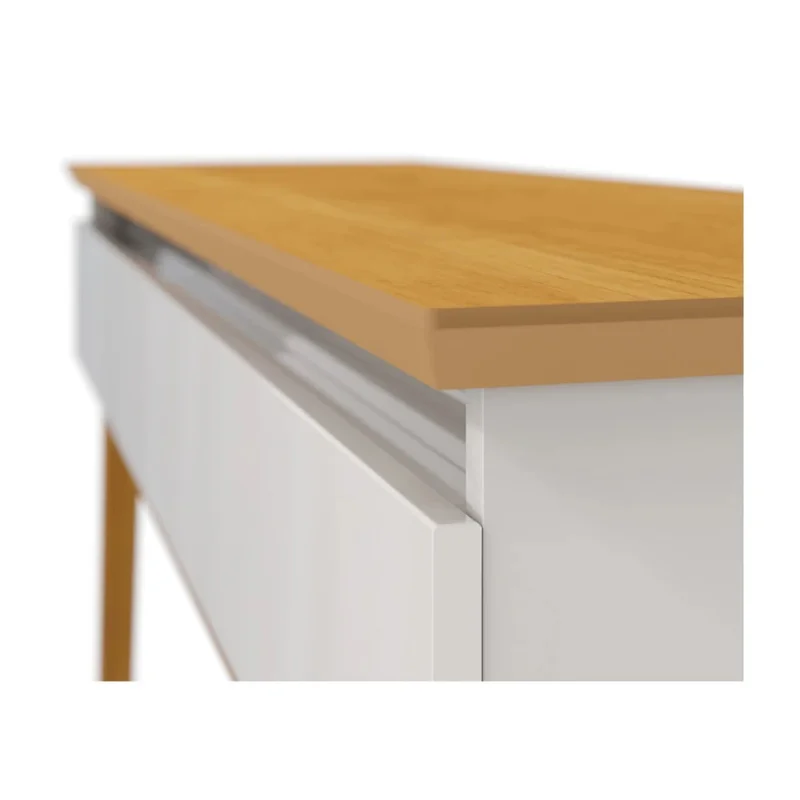 Mesa de Arrime Aparador Atlas - Línea Nevada - Blanco/Natural en Multicolor - Mesas de arrimo, Uruguay | Ecowood, vista 5
