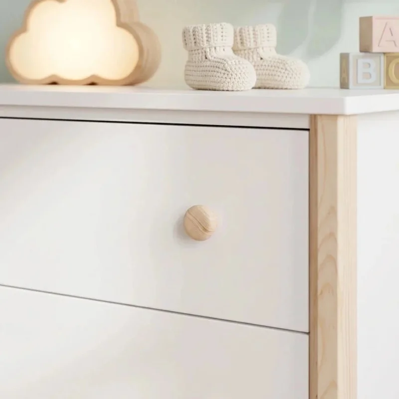 Cómoda 3 Cajones Infantil - Blanco en Blanco - Cómodas, Uruguay | Ecowood, vista 3