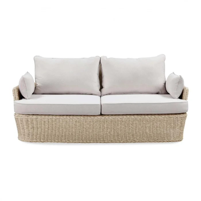 Set De Living Rattan-sintetico-y-aluminio Natural-beige Barany en Madera natural - Muebles para el exterior, Uruguay | Divino, vista 3