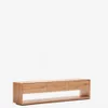 Mueble TV Alguema 3 cajones en chapa de roble con acabado natural 200 x 50 cm en Madera natural - Muebles para TV, Uruguay | Kavehome, vista 1 de 9
