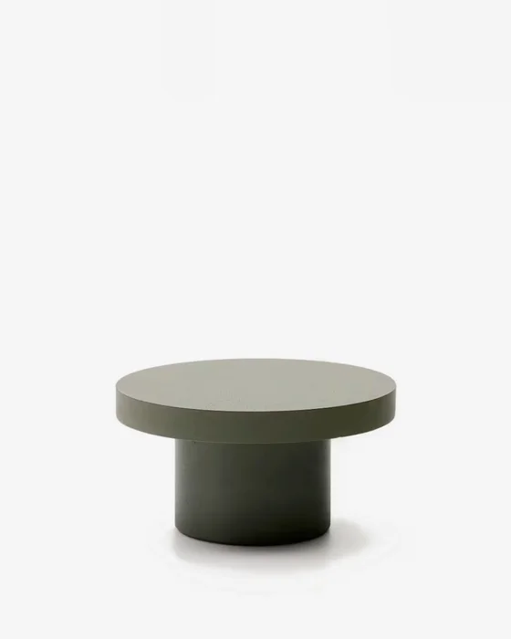 Mesa de centro Aiguablava de cemento - verde Ø 90 cm en Verde - Mesas de living, Uruguay | Kavehome