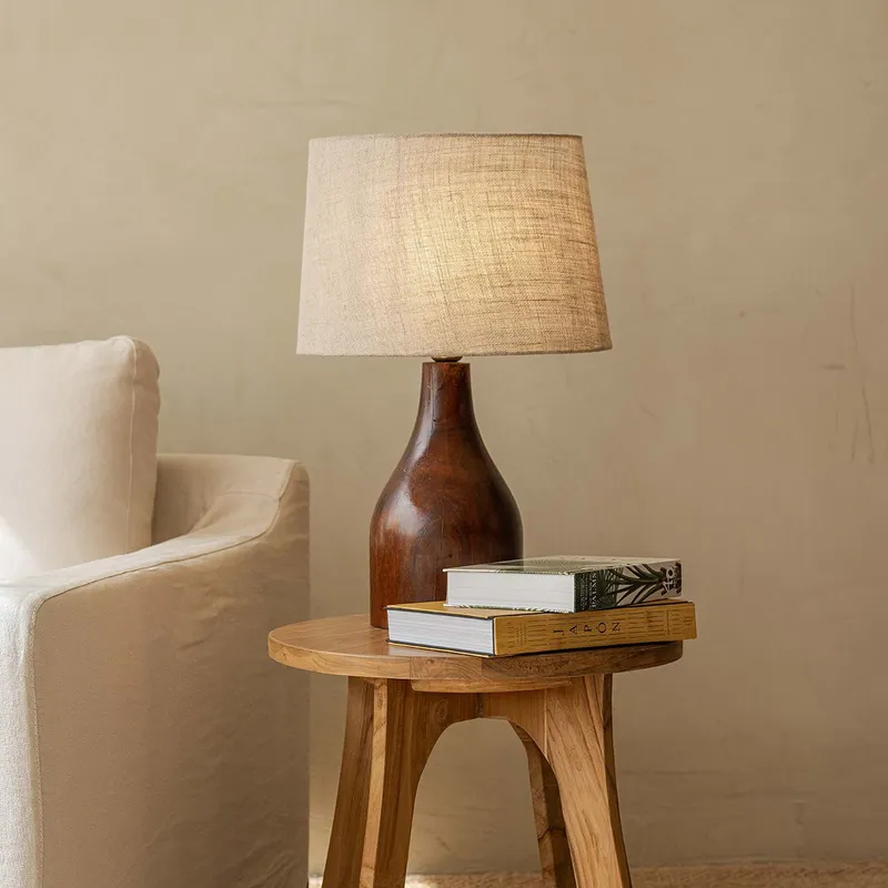 Lámpara de mesa Carla en Marrón - Lámparas de mesa, Uruguay | De Arcos