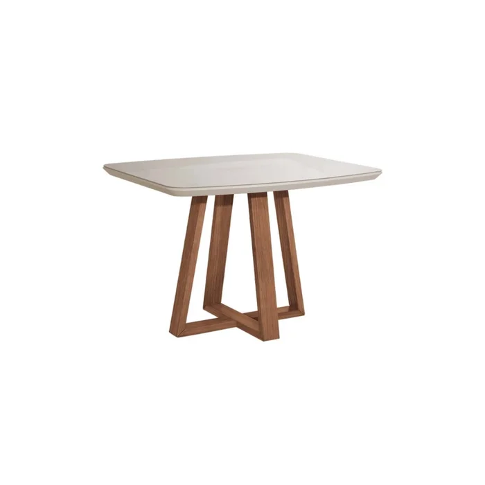 Mesa De Comedor Mdf-y-madera Blanco Bennett en Blanco - Mesas de comedor, Uruguay | Divino, vista 2