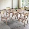 Juego De Comedor 4 Sillas Tapizadas Color Madera - Mesas de comedor, Uruguay | Soy Hogar, vista 3 de 4
