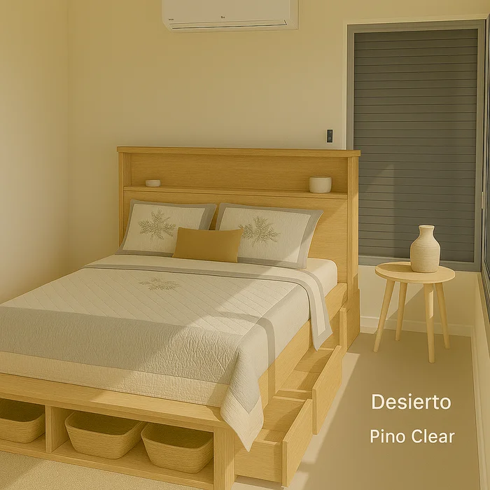 Cama Ginebra en Madera natural - Dormitorio, Uruguay | Tree House Deco, vista 15