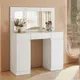 Tocador Espejo Grande Led - Studio - FIT - Blanco