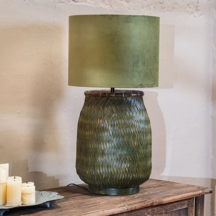 Lámpara De Mesa Bindu en Verde oliva - Lámparas de mesa, Uruguay | Aihaus