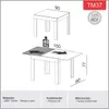 Mesa de Comedor Extensible 90CM - Linea Sofia 100% MDF - Mesas de comedor, Uruguay | Balton, vista 4 de 6