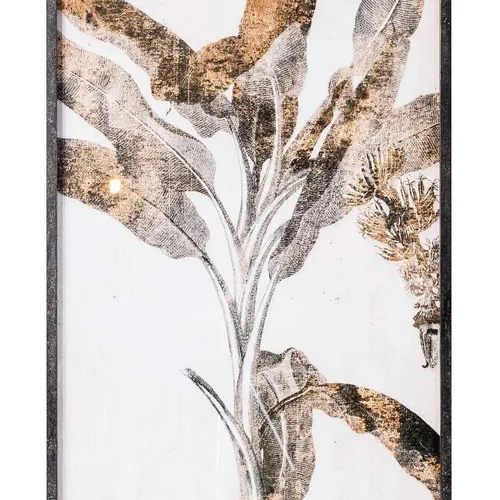 CUADRO PALMA 2 - NEGRO Y METALIZADO - 1.00 X 0.75 MTS en Negro - Decoración de pared, Uruguay | La Iberica
