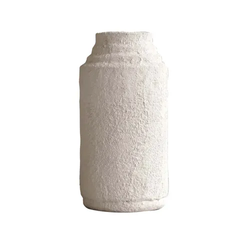 Jarrón Ceramica Natural-beige Cirus en Blanco - Jarrones, Uruguay | Divino
