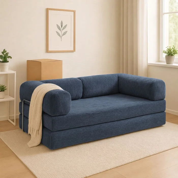 Sillón Cama 3 Cuerpos CloudNest - Azul en Azul - Sillones y sofás, Uruguay | La Cueva Muebles