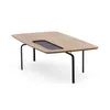Mesa Centro - Tapa madera roble claro c/ detalle - Patas metal grafito en Madera natural - Mesas de living, Uruguay | Champagne Home, vista 2 de 2