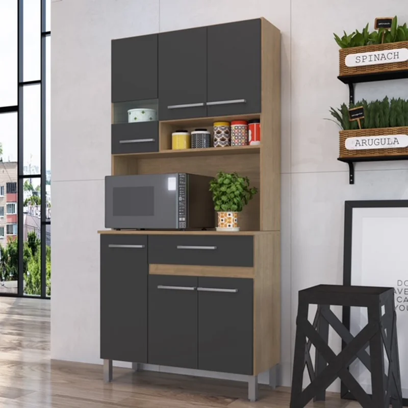 Mueble De Cocina Kit Completo 6 Puertas Cajones Amoblamiento en Gris - Escritorios, Uruguay | Soy Hogar, vista 6