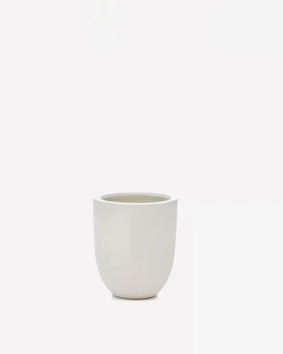 Macetero Aiguablava de cemento blanco Ø 39 cm en Blanco - Macetas, Uruguay | Kavehome
