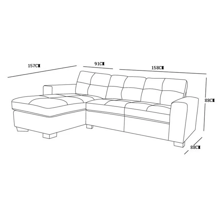 Sofá C/chaise Más De 4 Cuerpos Tela Marron Detroit Taupe en Beige - Sillones y sofás, Uruguay | Divino, vista 7