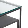 Masa Auxiliar De Living Metal-vidrio-y-madera Gris Silver Plata en Negro - Mesas de living, Uruguay | Divino, vista 4 de 5