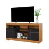 Rack Tv Living 2 Puertas Estantes Ruedas Hasta 55 Pulgadas en Negro - Dormitorio, Uruguay | Soy Hogar, vista 2 de 8