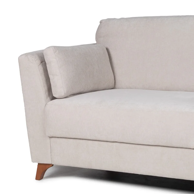 Sofá Capri - Tela Microfibra - 3 cuerpos - Kruger 02-152 (Beige) en Beige, Uruguay | Nyr, vista 5