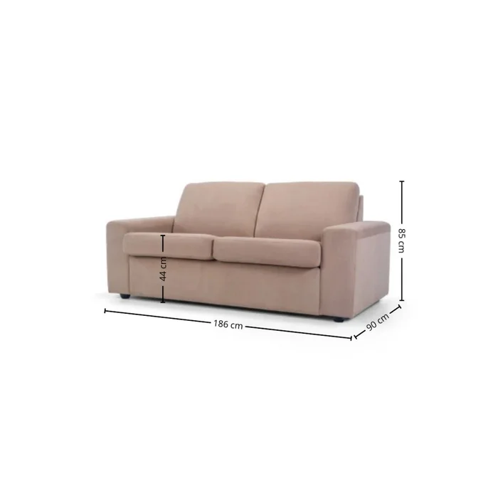 Sofá Cama Loretto - Tela Aquaclean - A fabricar en Beige - Sillones y sofás, Uruguay | Nyr, vista 4