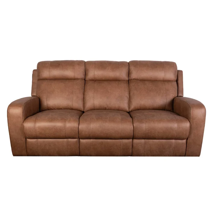Recliner Manual 3 Cuerpos Tela Marron Hamilton Camel en Beige - Sillones y sofás, Uruguay | Divino, vista 2