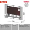 Rack Panel para TV 180cm 65" 100% Mdf - Muebles para TV, Uruguay | Balton, vista 6 de 6
