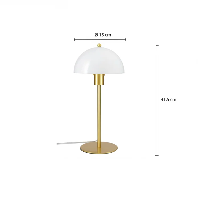 Luminaria De Mesa Mushroom Opal Bronce en Amarillo - Lámparas de mesa, Uruguay | Serlux, vista 7
