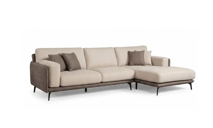 Sofa con Chaise Longue DÚO - Beige en Beige - Sillones y sofás, Uruguay | Finkel