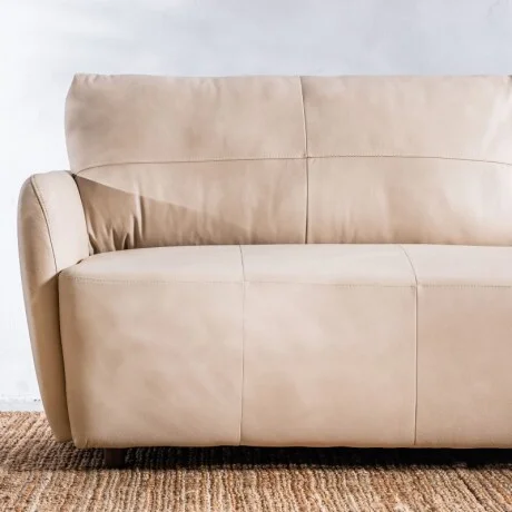 Sillón Cuero Teruel 3 Cuerpos Duna en Beige - Sillones y sofás, Uruguay | Aihaus, vista 2
