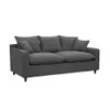 Sofa 3 Cuerpos Moderno Tapizado Tela Con Patas en Gris - Sillones y sofás, Uruguay | Soy Hogar, vista 1 de 8