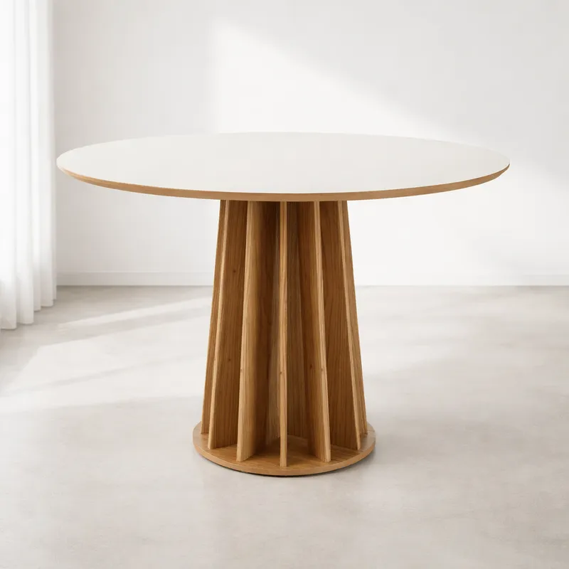 Mesa de Comedor Berlin Redonda 105CM - 100% MDF - Mesas de comedor, Uruguay | Balton