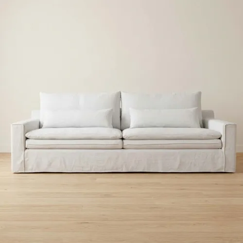 Sofá 4 Cuerpos Tela Blanco Positano en Blanco - Sillones y sofás, Uruguay | Divino