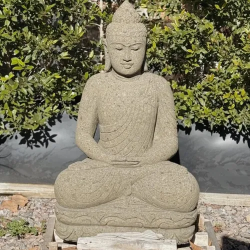 Buda en Piedra Verde / 60-80-100cm en Verde - Decoración, Uruguay | Balihai