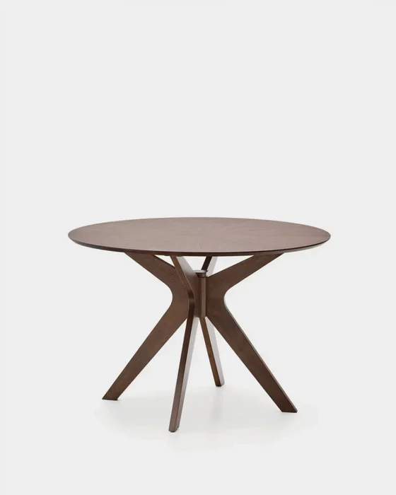 Mesa redonda Naanim - de chapa de nogal Ø 100 cm en Marrón - Mesas de comedor, Uruguay | Kavehome