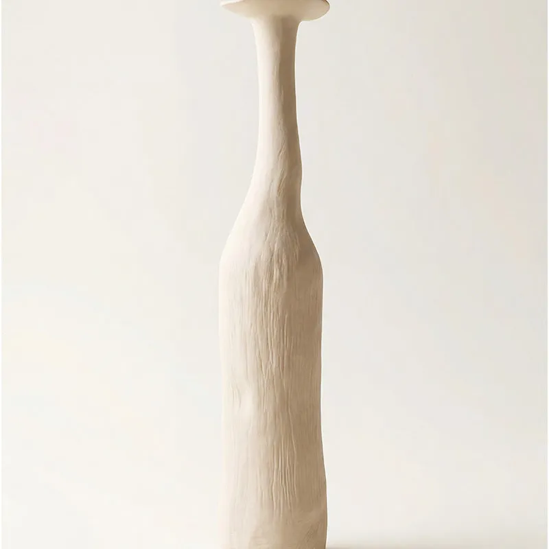Jarrón Cerámica Irregular Alto en Beige - Jarrones, Uruguay | Cabana