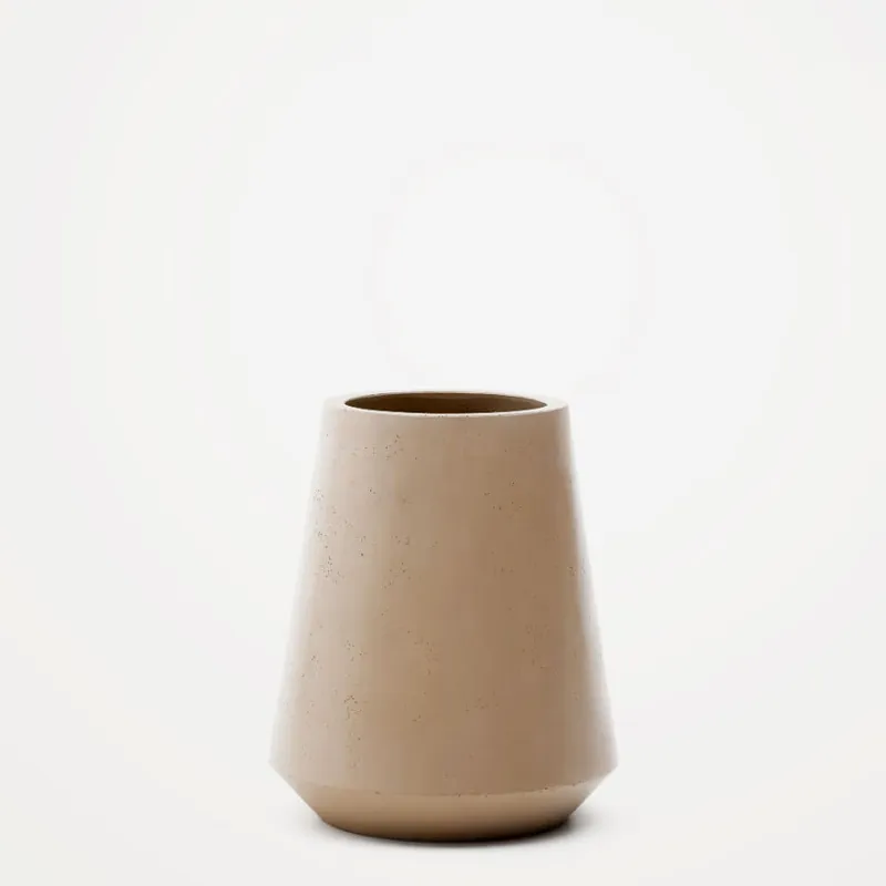 Macetero Calun de cemento beige Ø 50 cm en Beige - Muebles para el exterior, Uruguay | Kavehome
