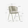 Silla exterior Saconca de cuerda y acero con acabado pintado - beige en Beige - Sillas, Uruguay | Kavehome, vista 10 de 10