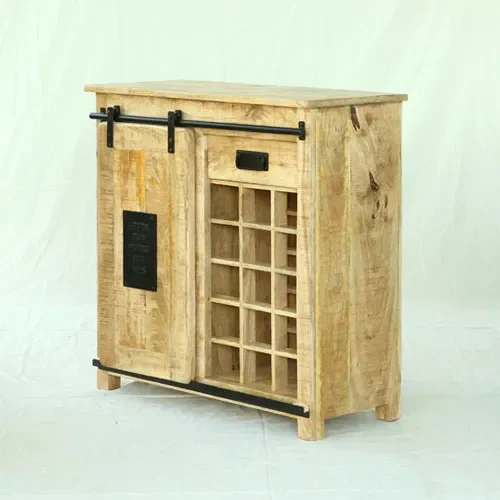 A83C Aparador Bar 90x40x90 en Madera natural - Aparadores y recibidores, Uruguay | Victoriana
