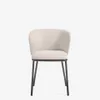 Silla Ciselia - de chenilla beige y acero negro en Beige - Sillas, Uruguay | Kavehome, vista 7 de 10